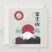De Fuji Japanse Stamp Tokio Made Japan Card (Voorkant)