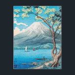 De Fuji van het meer van Yamanaka door Hiroaki Tak Briefkaart<br><div class="desc">De berg Fuji uit het meer van Yamanaka is in hoge resolutie afgebeeld door Hiroaki Takahashi (1871-1945).</div>