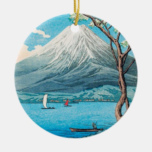 De Fuji van het meer van Yamanaka door Hiroaki Tak Keramisch Ornament (Voorkant)
