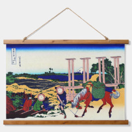 De Fuji vanuit Senju in de provincie Musachi Hokus Hangend Wandkleed