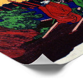 De Fuji vanuit Senju in de provincie Musachi Hokus Poster (Hoek)