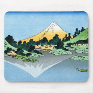 De Fuji weerspiegelt in het meer van Kawaguchi Hok Muismat
