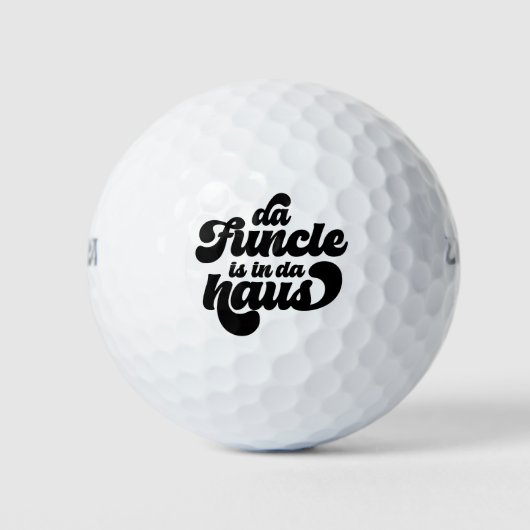 De Funcle Funny Eenvoudige  Retro Golfballen (Voorkant)