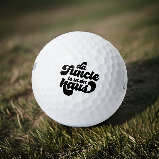 De Funcle Funny Eenvoudige Retro Golfballen