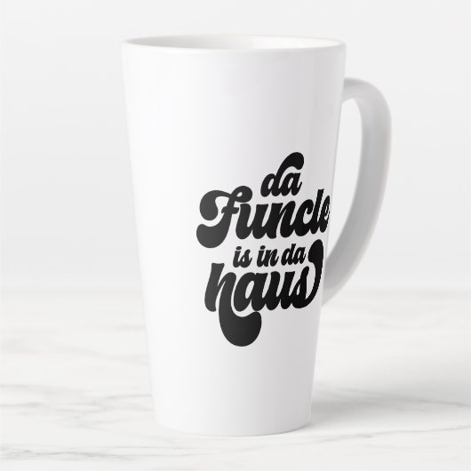 De Funcle Funny Eenvoudige Retro Latte Mok (Rechterhoek)