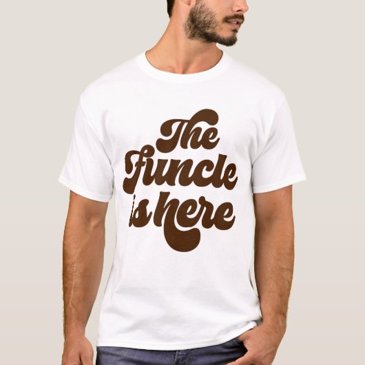 De Funcle Simple Fun  Retro Typografie T-shirt (Voorkant)