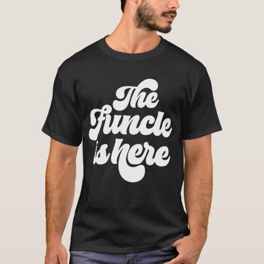 De Funcle Simple Fun  Retro Typografie T-shirt (Voorkant)