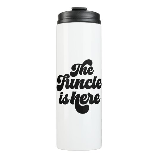 De Funcle Simple Fun  Retro Typografie Thermosbeker (Voorkant)