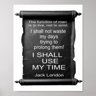 De functie van MAN is om Jack London te leven Poster
