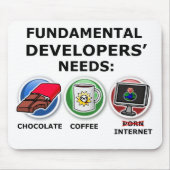 De fundamentele behoeften van de ontwikkelaar muismat (Voorkant)