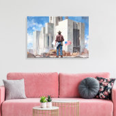 De fundamenten leggen canvas afdruk (Insitu (Woonkamer))