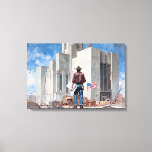 De fundamenten leggen canvas afdruk (Voorkant)