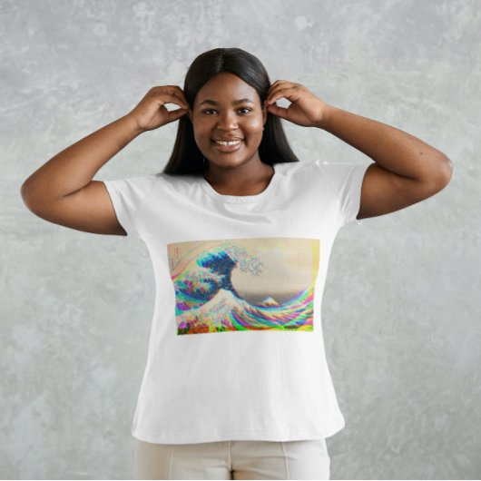 De funky Great Wave van Kanagawa T-shirt