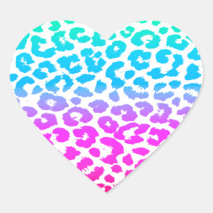 De Funky Leopard Hart Sticker