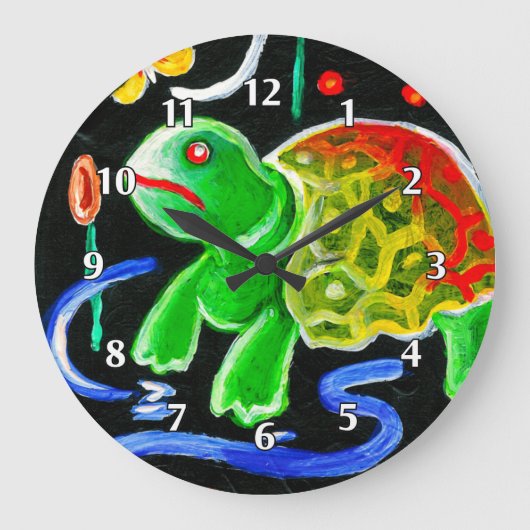 De Funky Schildpad Grote Klok (Voorkant)