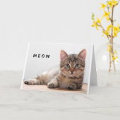 **DE FUNNY BIRTHDAY-WENSKAART VAN DE KAT-VERLIES** KAART (Gele Bloem)