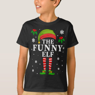 De Funny Elf familie komt met Kerstmis overeen T-shirt
