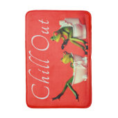 DE FUNNY FROGS KOMT UIT. KUSTTIJD. ROOD BADMAT (Voorkant Verticaal)