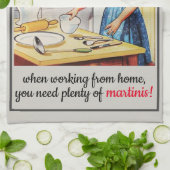 De Funny Houseechtgenote Needs Martinis van 1950 Theedoek (Gevouwen)