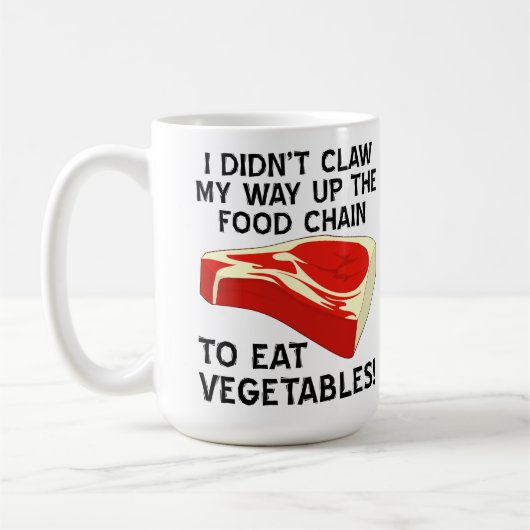 De funny Mug van de voedselketen Koffiemok (Links)