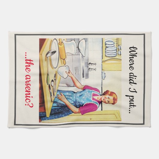 De Funny Murderous Houseechtgenote Cooking uit 19 Theedoek (Horizontaal)