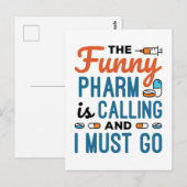 De Funny Pharm roept en ik moet gaan Briefkaart (Voorkant / Achterkant)