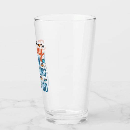 De Funny Pharm roept en ik moet gaan Glas (Links)