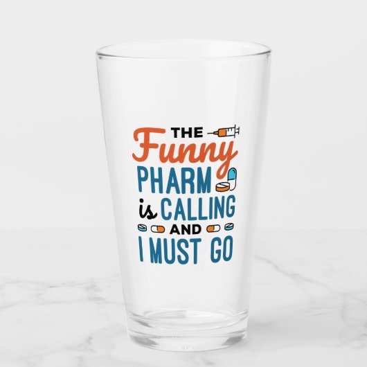 De Funny Pharm roept en ik moet gaan Glas (Voorkant)