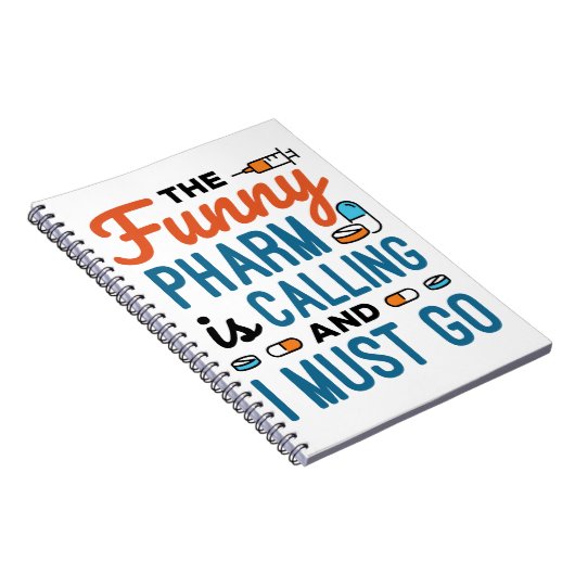 De Funny Pharm roept en ik moet gaan Notitieboek (Rechterzijde)