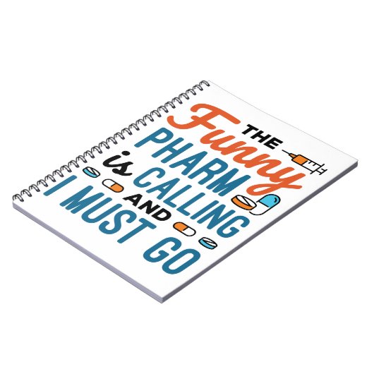 De Funny Pharm roept en ik moet gaan Notitieboek (Linkerzijde)