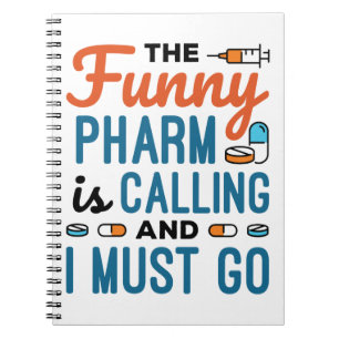 De Funny Pharm roept en ik moet gaan Notitieboek