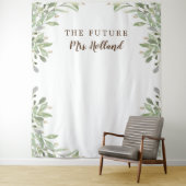 De Future Mrs Greenery Bruidsdouche spandoek Wandkleed (In situ)