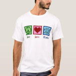 De Fysica van de Liefde van de vrede T-shirt<br><div class="desc">Het ontwerp van de Fysica van de Liefde van de vrede voor een fysicus die van wetenschap houdt. Een leuke wetenschapper huidig voor een een fysicaleraar of professor.</div>
