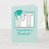 De fysieke Gelukwensen van de Afstuderen van de Kaart (Voorkant)