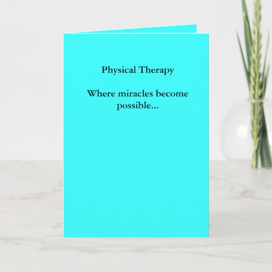 De fysieke mirakelen TherapyWhere worden Kaart (Voorkant)