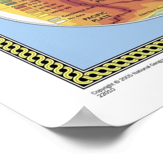 De fysische wereldkaart poster (Hoek)