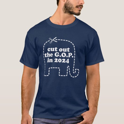 De G.O.P. in 2024 weggestemd bij anti-Republikeins T-shirt (Voorkant)