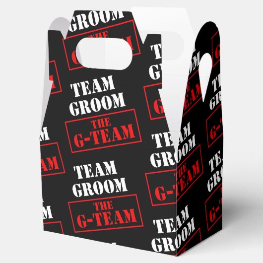 De G-Team Team Groom Gable Bedankdoosjes (Geopend)