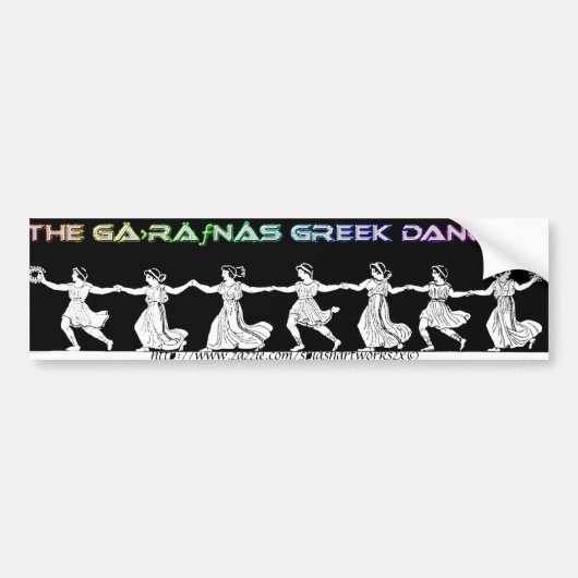 "De GÄ›rÄƒnÅs Griekse dansers" Bumpersticker (Voorkant)
