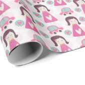 De Gaande Plaatsen van meisjes Cadeaupapier (Rol Hoek)