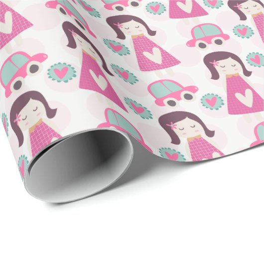 De Gaande Plaatsen van meisjes Cadeaupapier (Rol Hoek)