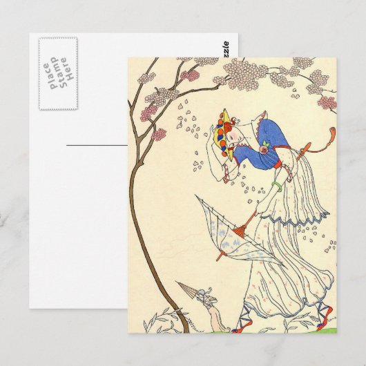 De gal van George Barbier Briefkaart (Voorkant / Achterkant)