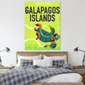 De Galapagos-eilanden hebben een oud poster. Canvas Afdruk (Insitu (Slaapkamer))