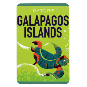 De Galapagos-eilanden hebben een oud poster. Magneet