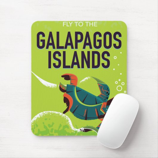 De Galapagos-eilanden hebben een oud poster. Muismat (Met muis)