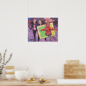 De galeriespel-schilderij  / Kunstenaar Larry Lere Poster (Keuken)