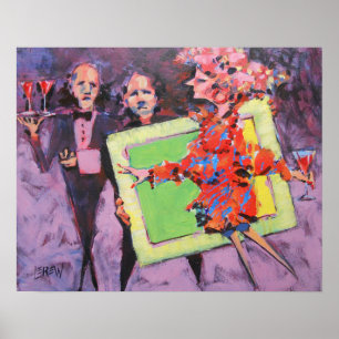 De galeriespel-schilderij  / Kunstenaar Larry Lere Poster