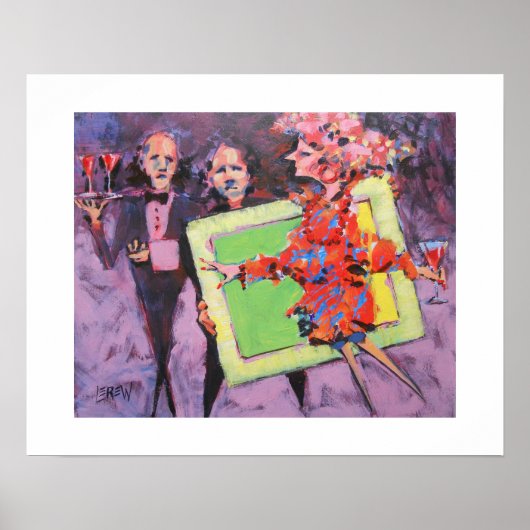 De galerij game schilderij / Kunstenaar Larry Ler Poster (Voorkant)