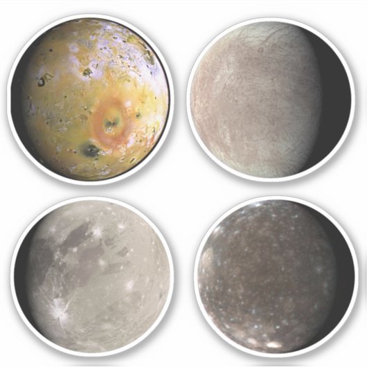De Galilean Moons Sticker Sheet (Voorkant)