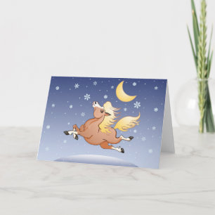 De galop van de Sneeuw van de middernacht onder de Feestdagen Kaart